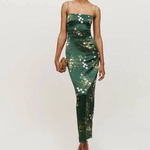 reformation frankie silk dress
